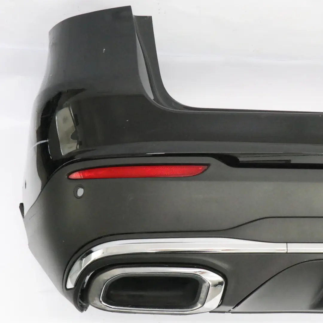 Bumper Hybrid Trim Panel Covering Obsidian Black - 197 to Mercedes X253 Rear with Part number A2538801603 Mercedes X253 Rear Bumper Hybrid Trim Panel Covering Obsidian Black - 197 - SKU A2538801603-OB - Part number A2538801603