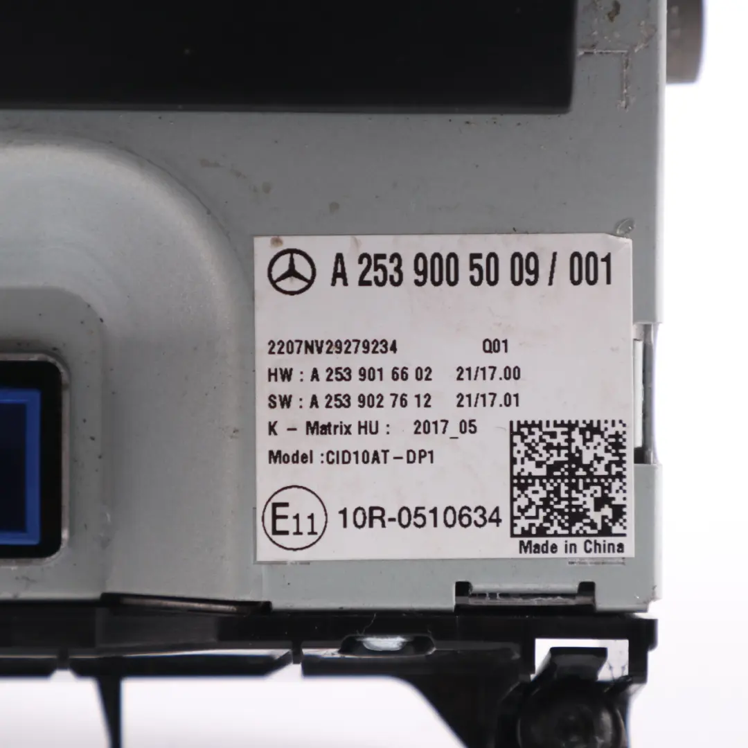  Pantalla Mercedes C253 Vito W447 W448 Monitor unidad principal - SKU A2539005009 - Número de pieza A2539005009