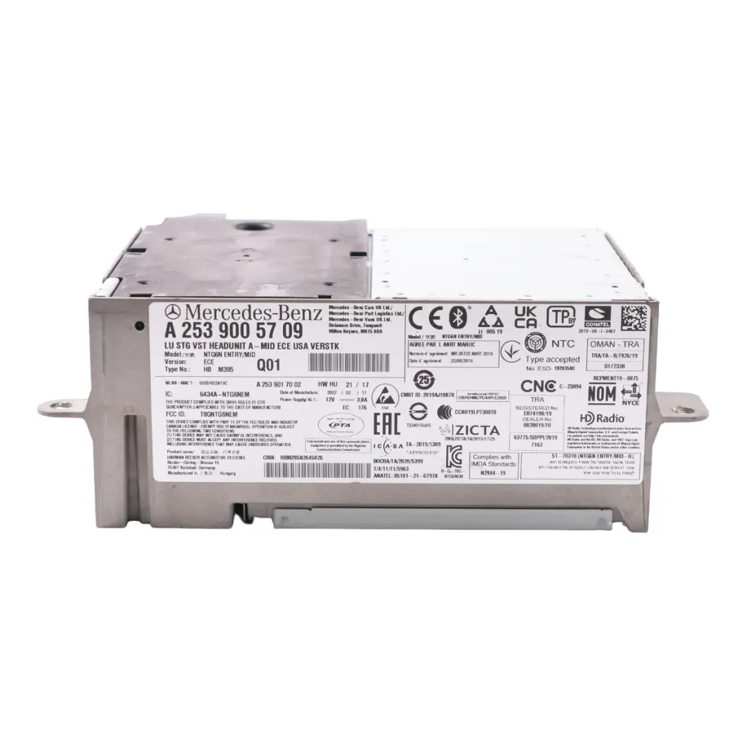 Unidad control principal radio estéreo navegación Mercedes GLC X253 - SKU A2539005709 - Número de pieza A2539005709
