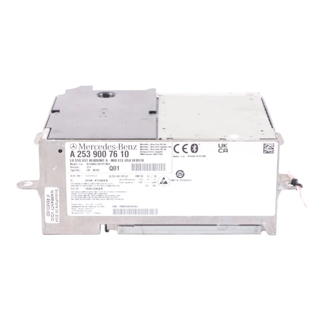 Radio Stereo Nav Unità Controllo Testa Navigazione per Mercedes GLC C253 con numero di parte A2539007610 Mercedes GLC C253 Radio Stereo Nav Unità Controllo Testa Navigazione - SKU A2539007610 - Numero di parte A2539007610