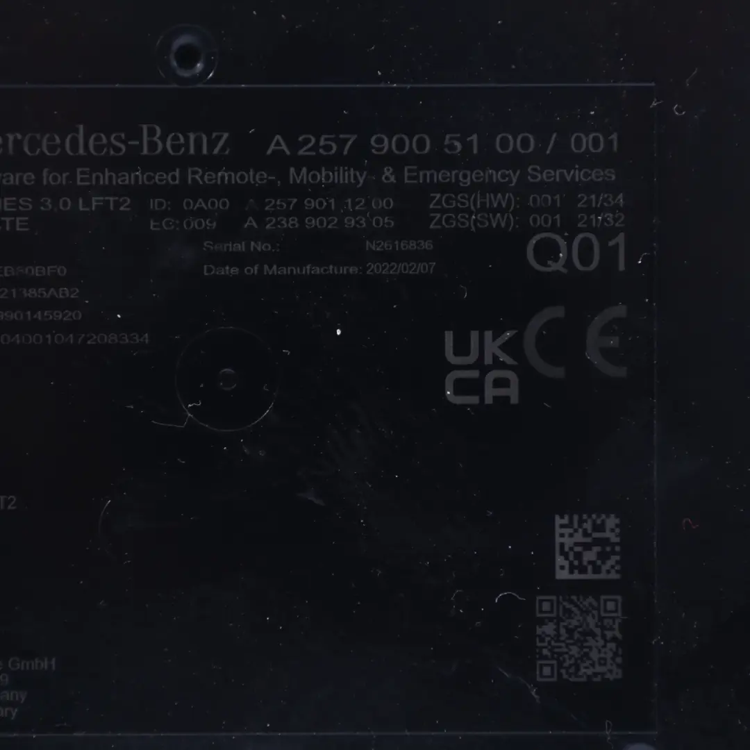 W907 W447 Telematikdienste Kommunikations Modul für Mercedes Sprinter mit Teilenummer A2579005100 Mercedes Sprinter W907 W447 Telematikdienste Kommunikations Modul - SKU A2579005100 - Teilenummer A2579005100