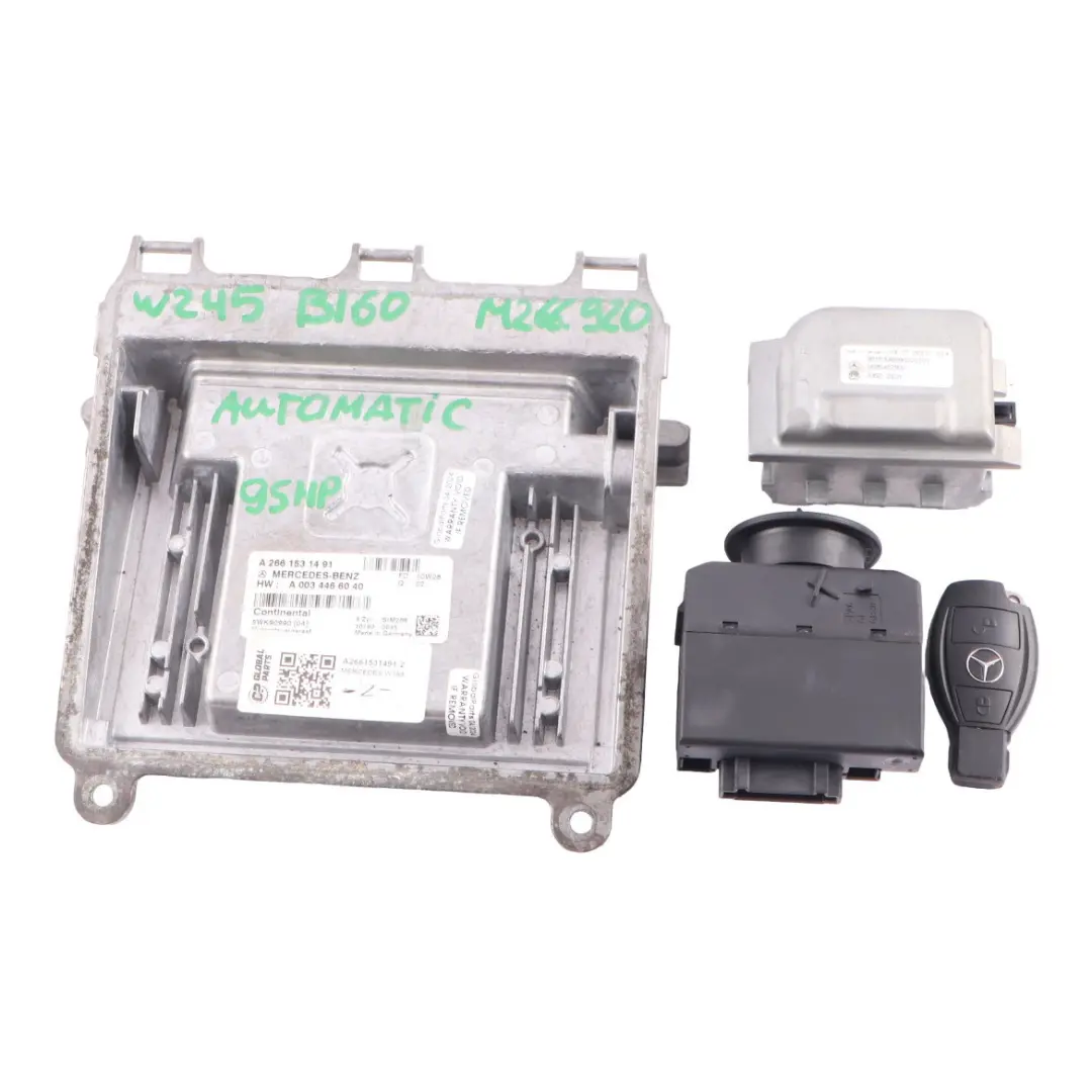 ECU Kit Mercedes W169 A180 M266.920 Petrol 95HP Key Ignition Lock Automatic to with Part number A2661531491 ECU Kit Mercedes W169 A180 M266.920 Petrol 95HP Key Ignition Lock Automatic - SKU A2661531491-2 - Part number A2661531491