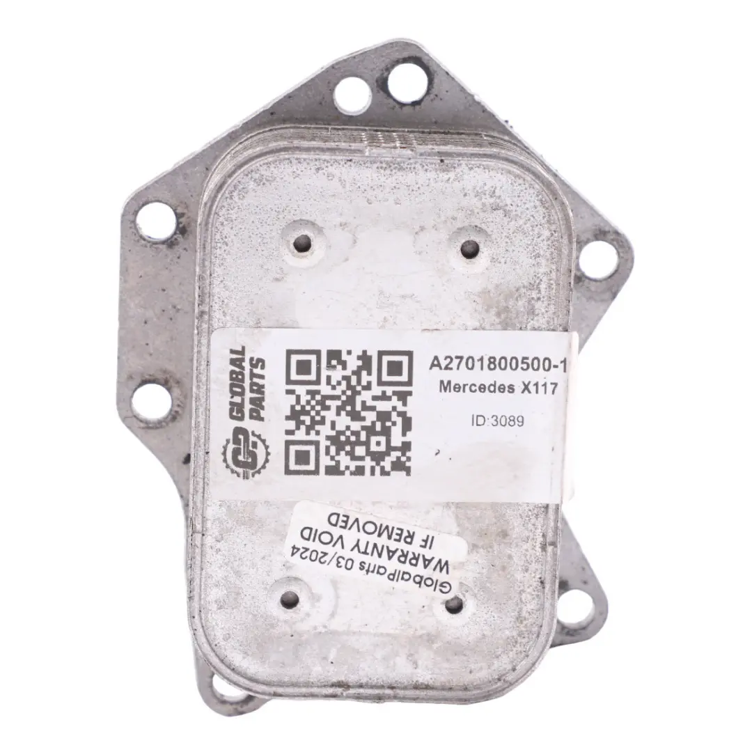 Oil Cooler Base Mercedes X117 M260 Oil Cooler Filter  - SKU A2701800500-1 - Part number A2701800500