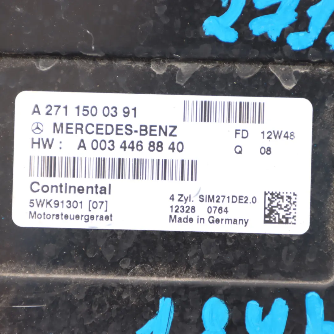 271.861 184HP Engine ECU Kit Key Lock to Mercedes R172 BlueEFFICIENCY with Part number A2711500391 Mercedes R172 BlueEFFICIENCY 271.861 184HP Engine ECU Kit Key Lock - SKU A2711500391-8 - Part number A2711500391