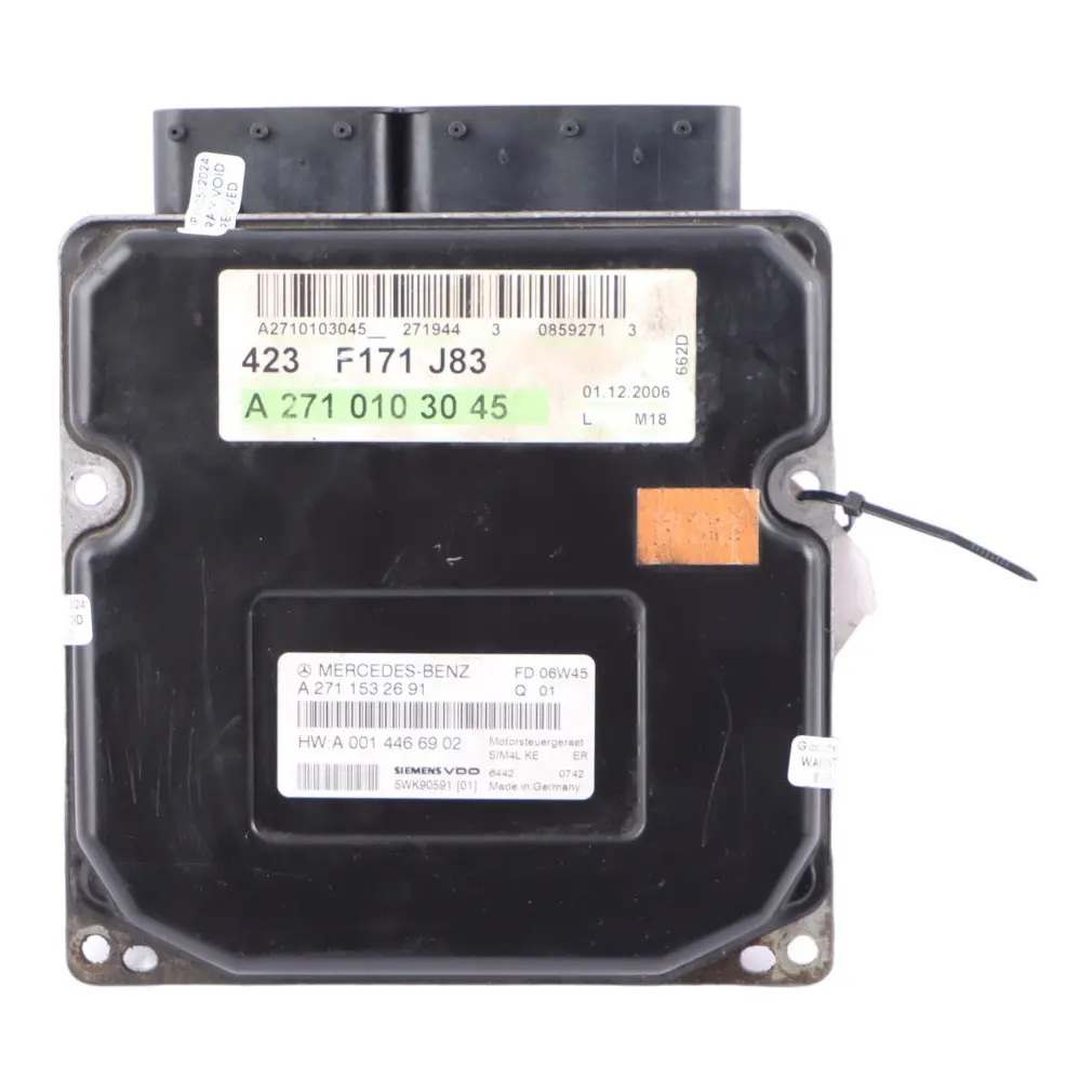 163HP 271.944 Kompressor Engine ECU Automatic to Mercedes R171 SLK 200 with Part number A2711532691 Mercedes R171 SLK 200 163HP 271.944 Kompressor Engine ECU Automatic - SKU A2711532691 - Part number A2711532691