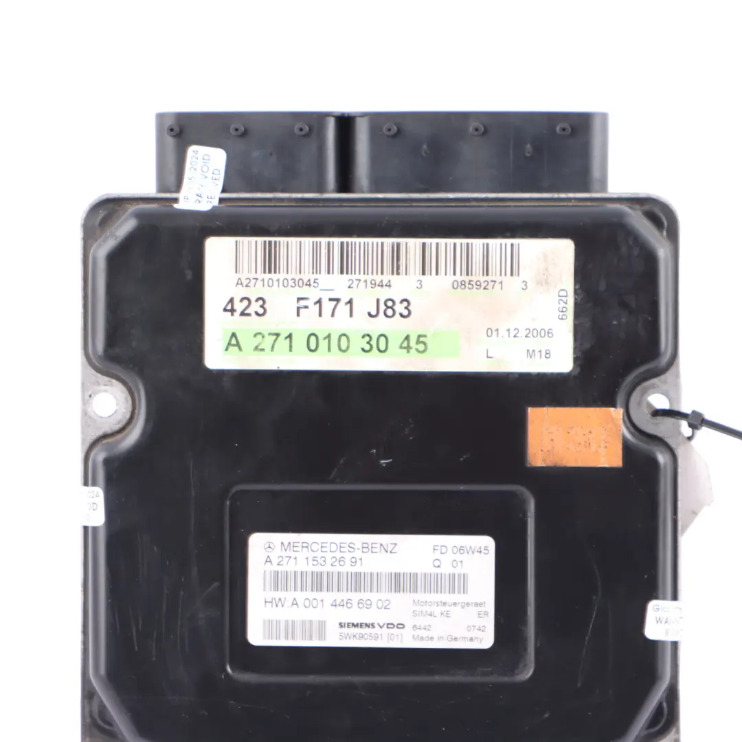163HP 271.944 Kompressor Engine ECU Automatic to Mercedes R171 SLK 200 with Part number A2711532691 Mercedes R171 SLK 200 163HP 271.944 Kompressor Engine ECU Automatic - SKU A2711532691 - Part number A2711532691