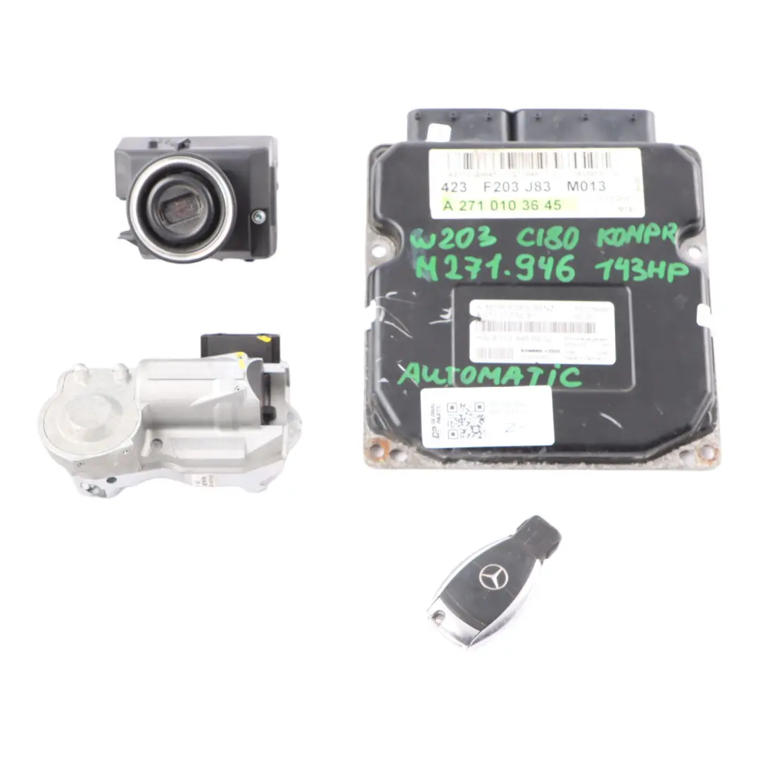 C180 Kompressor 271.946 143HP Engine ECU Kit Key Lock to Mercedes W203 with Part number A2711535291 Mercedes W203 C180 Kompressor 271.946 143HP Engine ECU Kit Key Lock - SKU A2711535291-1 - Part number A2711535291