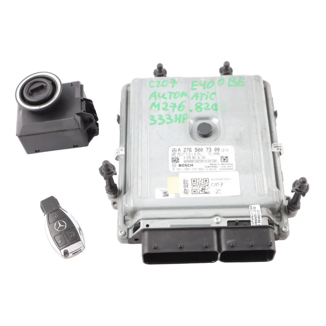E400 BE M276.820 333HP Engine Control Unit ECU Kit Key to Mercedes C207 with Part number A2769007300 Mercedes C207 E400 BE M276.820 333HP Engine Control Unit ECU Kit Key - SKU A2769007300-1 - Part number A2769007300