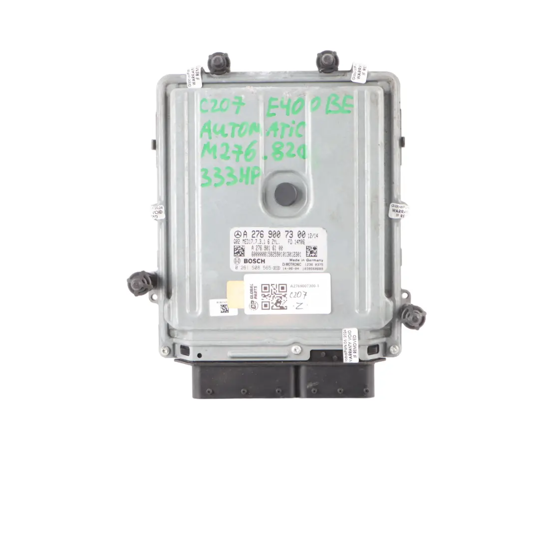 Mercedes C207 E400 BE M276.820 333HP Engine Control Unit ECU Kit Key - SKU A2769007300-1 - Part number A2769007300