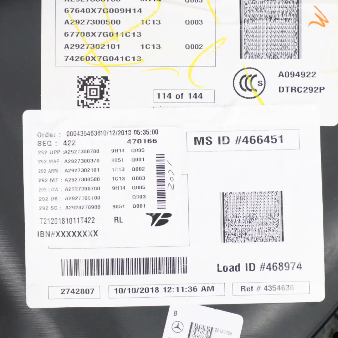 Mercedes GLE C292 Tür Hinten Links Verkleidung Leder Designo Porzellan - SKU A2927306900 - Teilenummer A2927306900