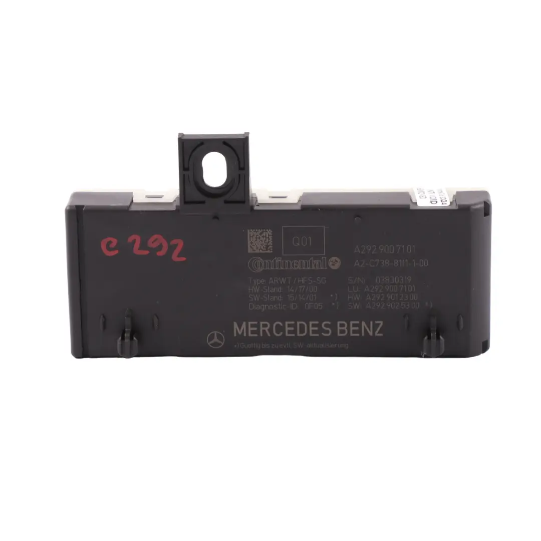 Mercedes GLE C292 Coupe Kofferraumdeckel Modul Automatisches Schließen - SKU A2929007101 - Teilenummer A2929007101