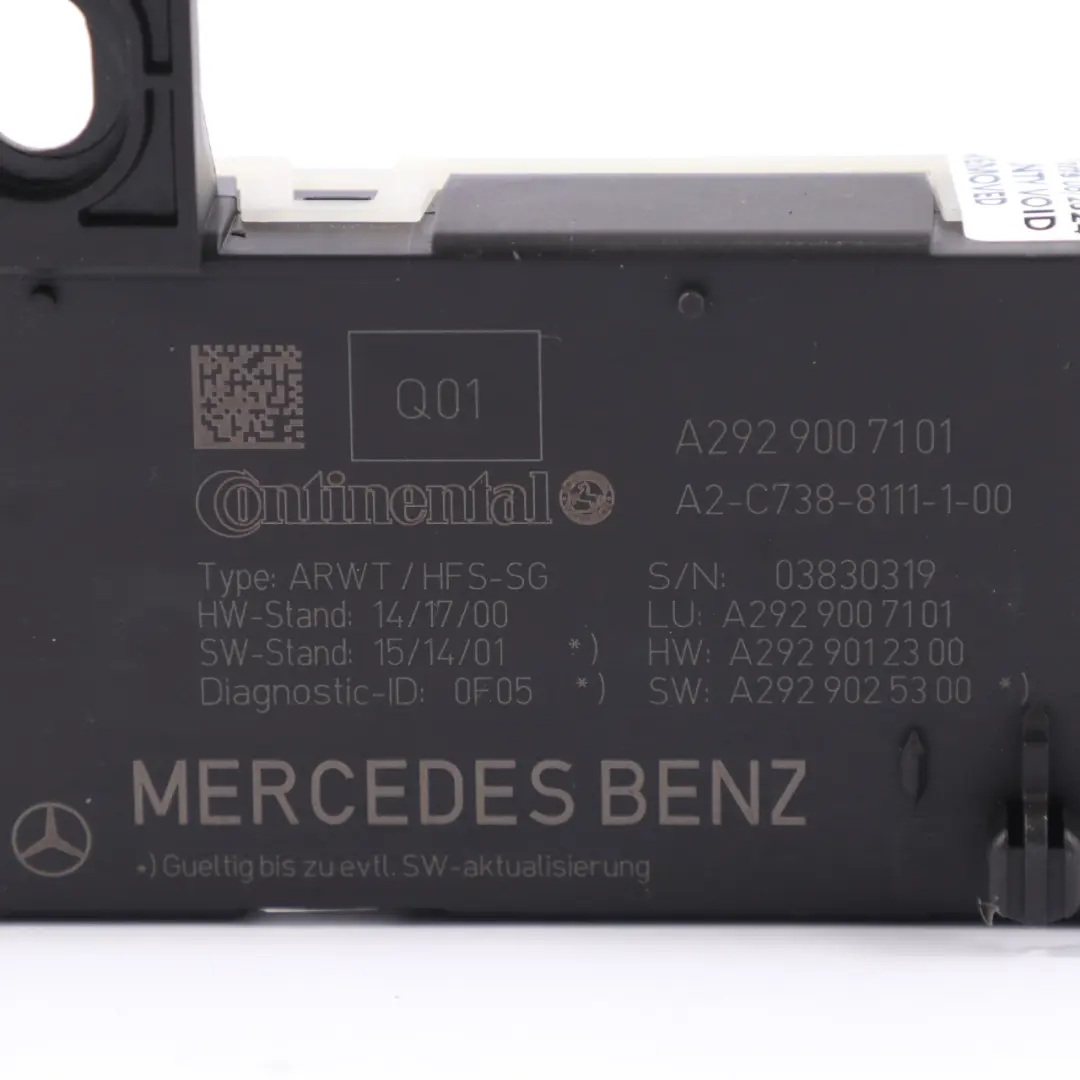 Mercedes GLE C292 Coupe Kofferraumdeckel Modul Automatisches Schließen - SKU A2929007101 - Teilenummer A2929007101