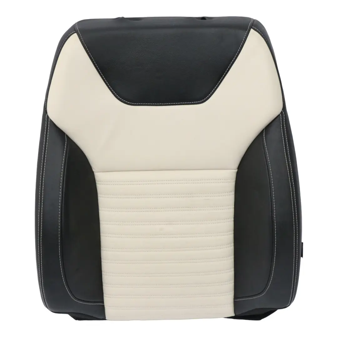 Mercedes GLE C292 Front Seat Backrest Cover Left N/S Leather Designo Porcelain - SKU A2929107702 - Part number A2929107702