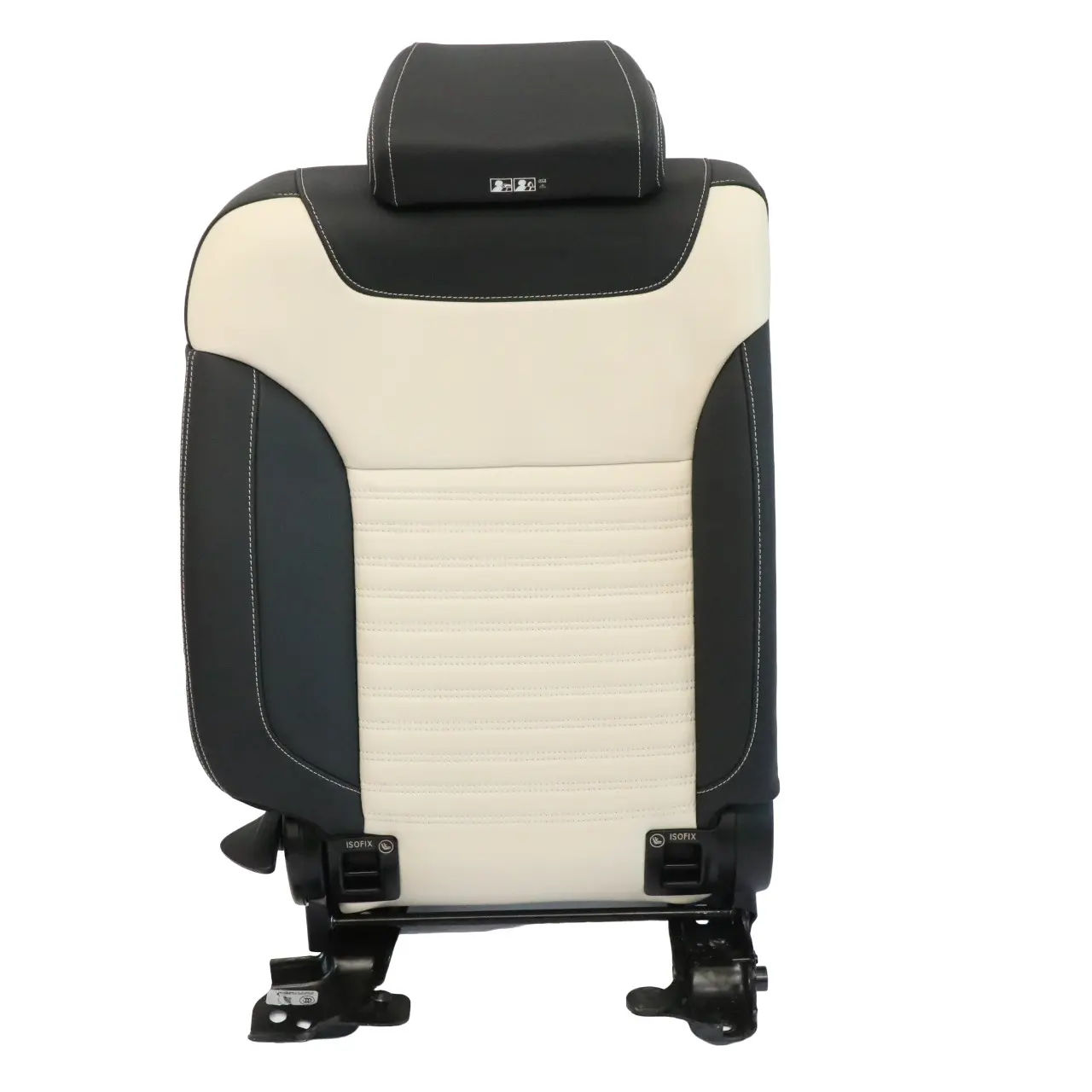Mercedes GLA C292 Rear Seat Backrest Right O/S Leather Nappa Black / Porcelain