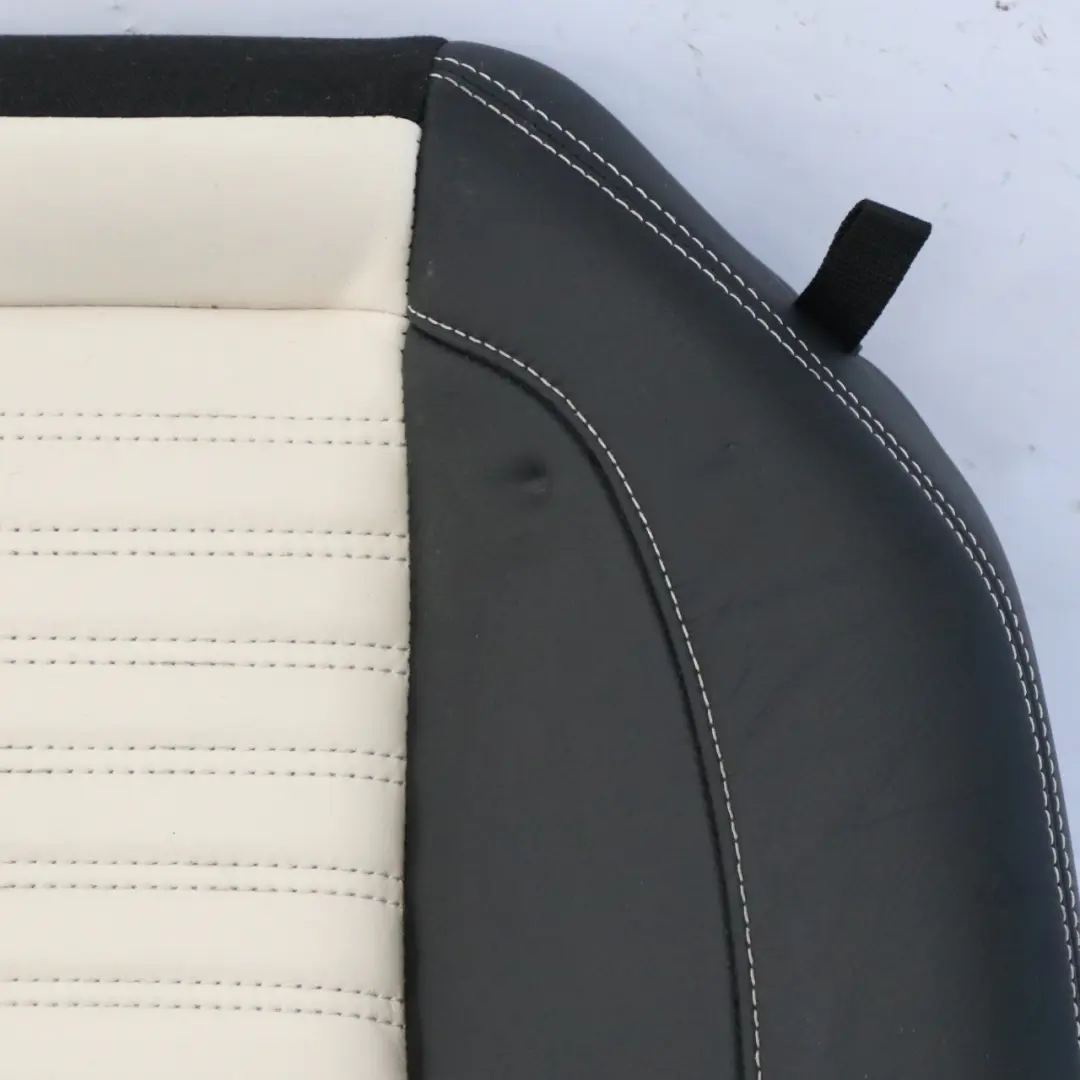 Cushion Cover Left Leather Nappa Black / Porcelain Mercedes GLE C292 Rear Seat - SKU A2929208703 - Part number A2929208703