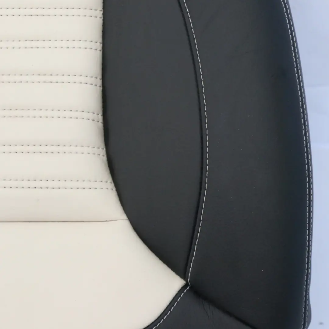 Rücksitzkissenbezug links Leder Nappa Schwarz / Porzellan für Mercedes GLE C292 mit Teilenummer A2929208703 Mercedes GLE C292 Rücksitzkissenbezug links Leder Nappa Schwarz / Porzellan - SKU A2929208703 - Teilenummer A2929208703