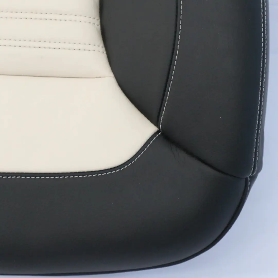 Cushion Cover Left Leather Nappa Black / Porcelain Mercedes GLE C292 Rear Seat - SKU A2929208703 - Part number A2929208703