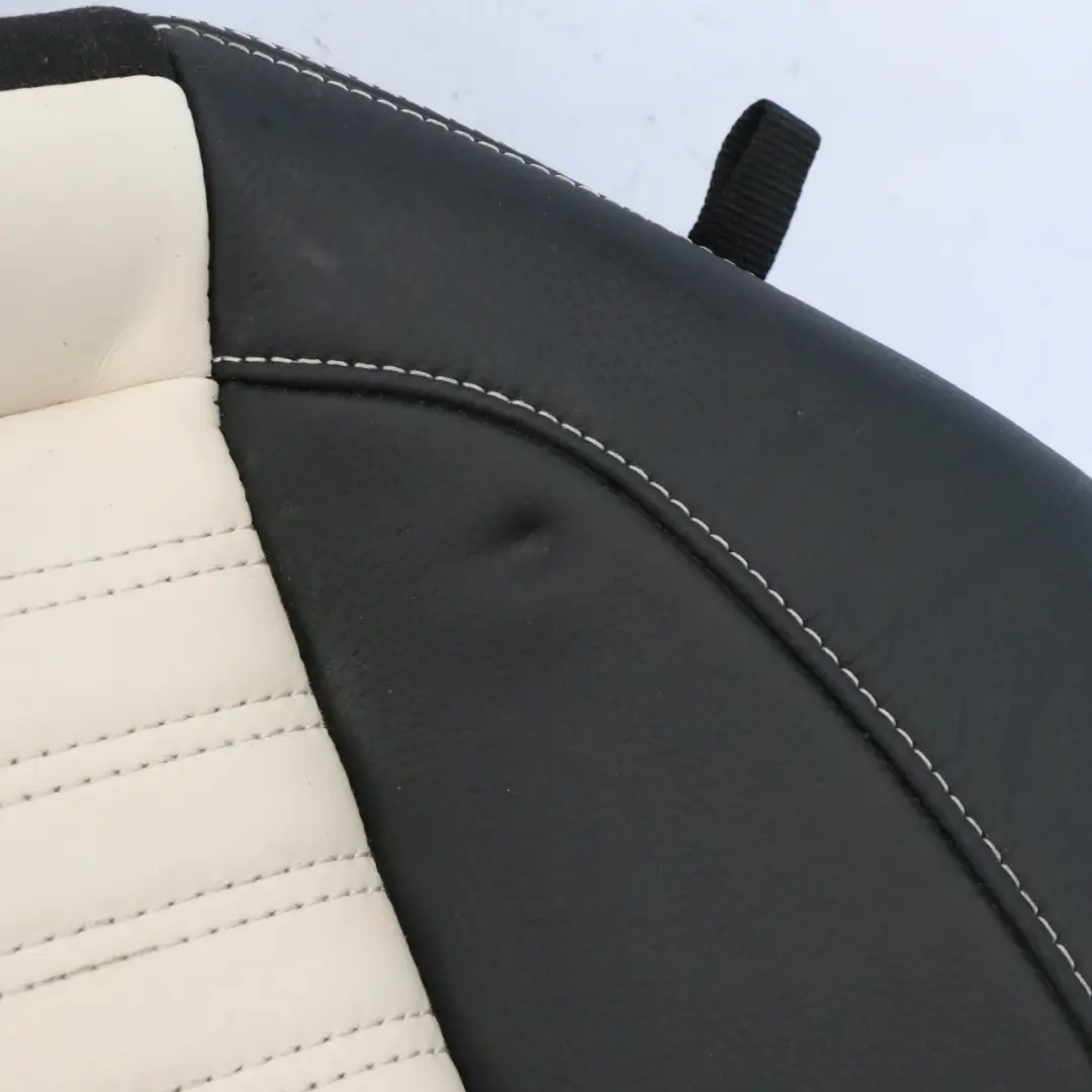 Rücksitzkissenbezug links Leder Nappa Schwarz / Porzellan für Mercedes GLE C292 mit Teilenummer A2929208703 Mercedes GLE C292 Rücksitzkissenbezug links Leder Nappa Schwarz / Porzellan - SKU A2929208703 - Teilenummer A2929208703