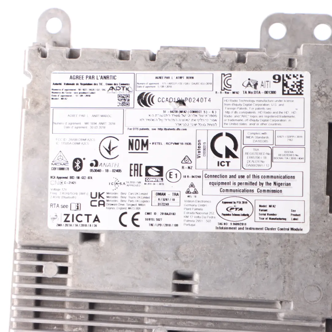 W907 W910 Modulo unità principale lettore radio per Mercedes Sprinter con numero di parte A4209003305 Mercedes Sprinter W907 W910 Modulo unità principale lettore radio - SKU A4209003305 - Numero di parte A4209003305