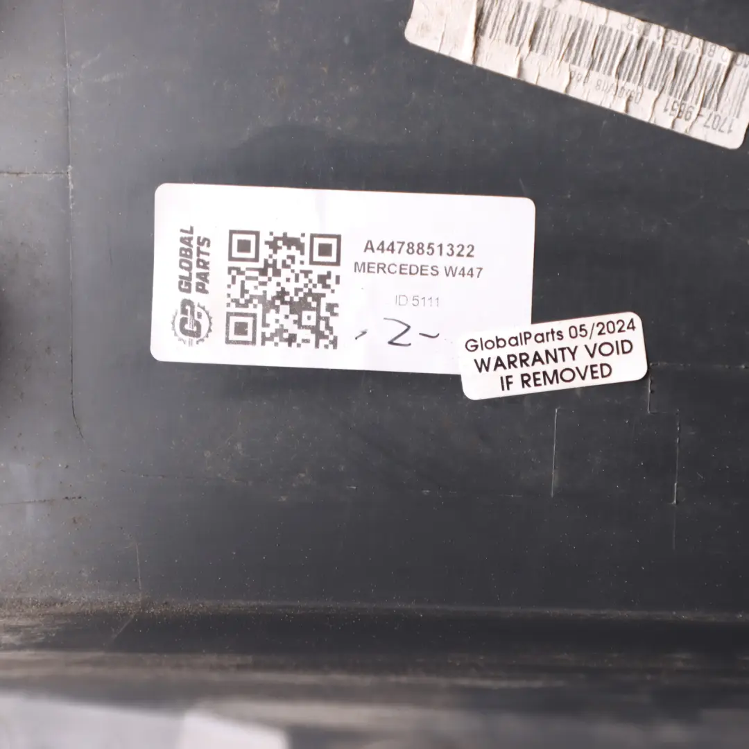 Bumper Cover Mercedes Vito W447 Rear Bumper Lower Right O/S Cover Black  - SKU A4478851322 - Part number A4478851322