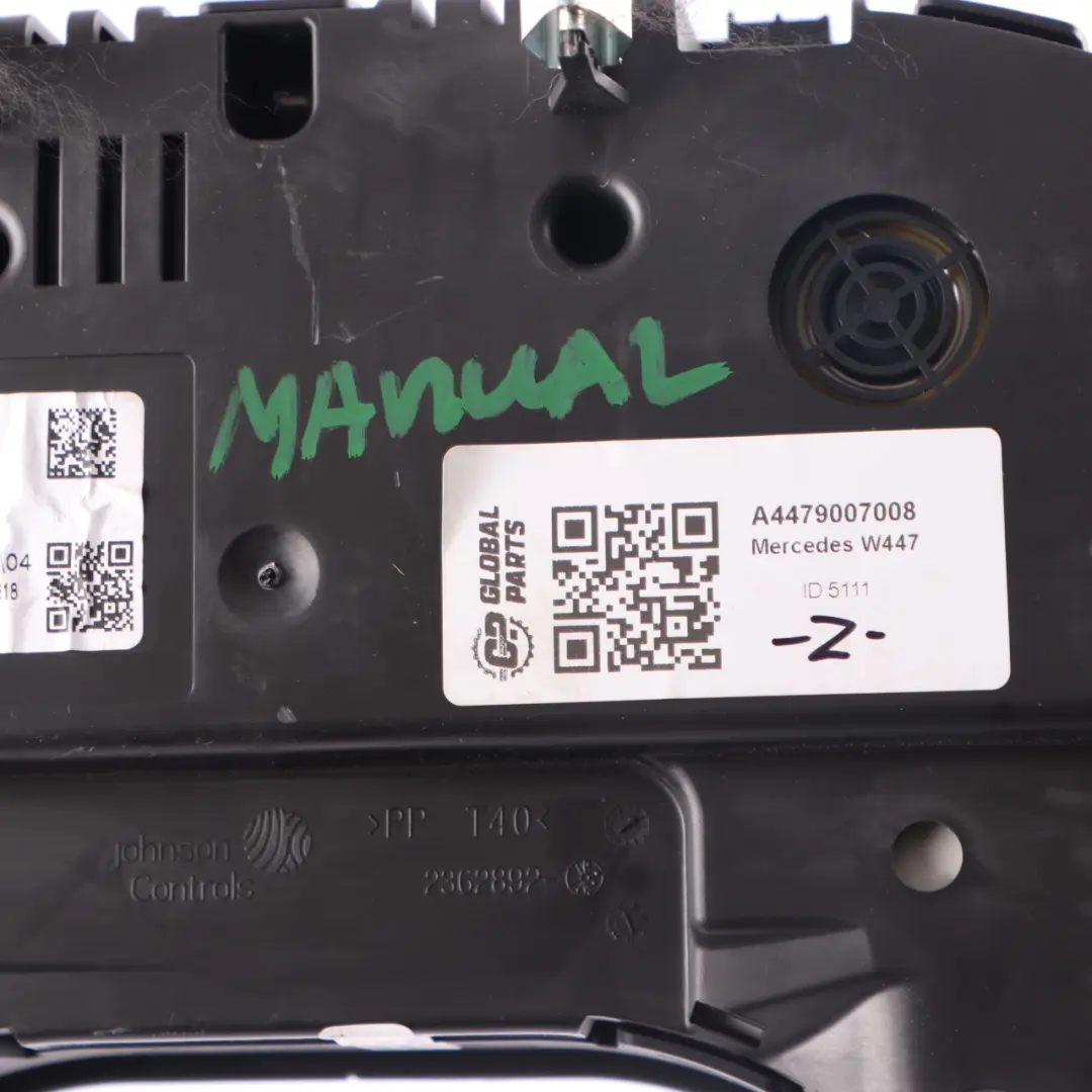 Instrument Cluster Speedo Meter Clocks Manual to Mercedes W447 Diesel with Part number A4479007008 Mercedes W447 Diesel Instrument Cluster Speedo Meter Clocks Manual - SKU rhd-A4479007008 - Part number A4479007008