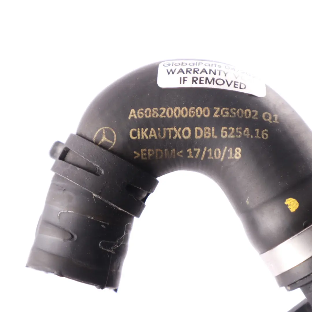 Mercedes W177 OM608 Diesel Engine Coolant Thermostat Pipe Line Hose - SKU A6082000600 - Part number A6082000600