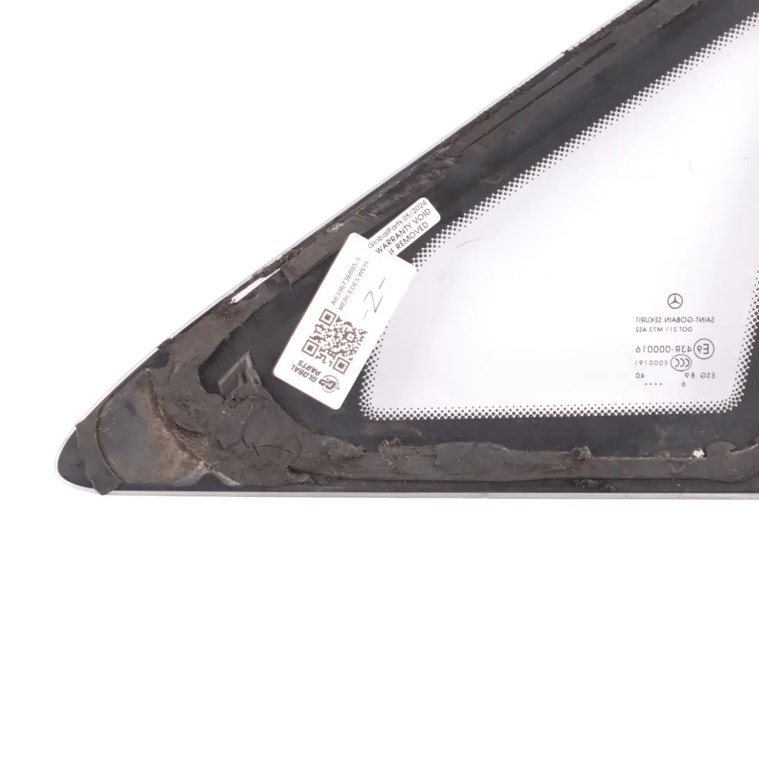  Side Window Mercedes Vito W639 Front Right O/S Fixed Triangle Glass AS2 - SKU A6396736805-1 - Part number A6396736805
