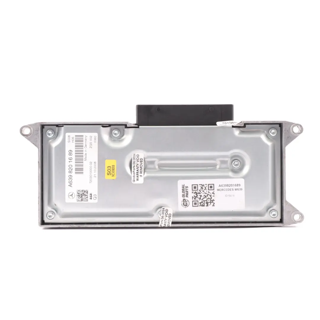 Wzmacniacz Audio Moduł Sterowania Dźwięku do Mercedes Vito W639 o numerze A6398201689 Mercedes Vito W639 Wzmacniacz Audio Moduł Sterowania Dźwięku - SKU A6398201689 - Numer Części A6398201689