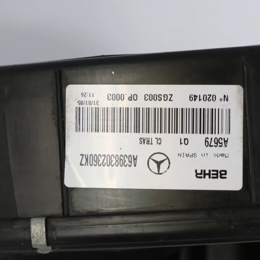Mercedes W639 Rear Blower A/C Air Conditioning System A0008358004 - SKU A6398302360 - Part number A6398302360