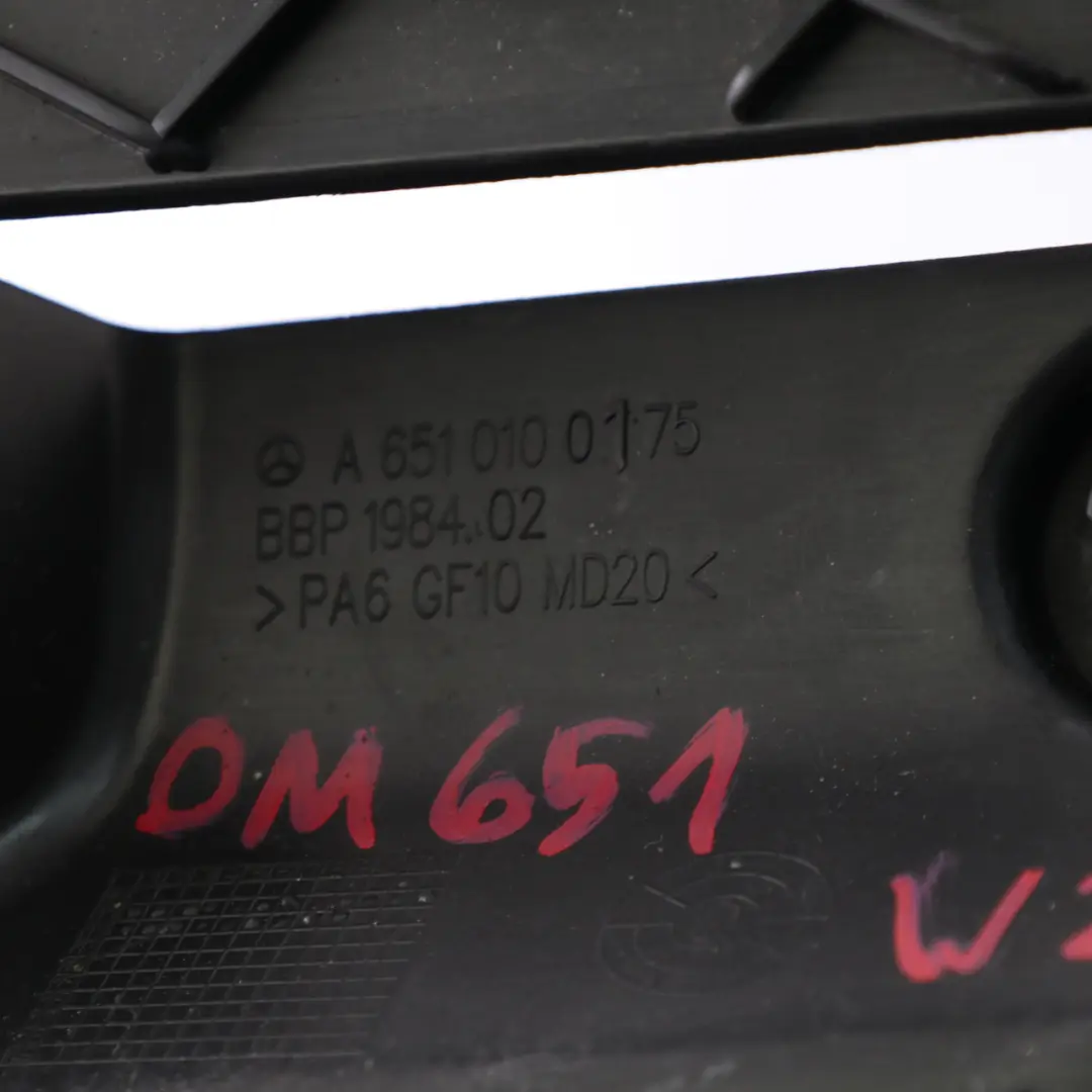  Motorabdeckung Mercedes W204 W212 OM651 Diesel Schalldämmplatte - SKU A6510100175-1 - Teilenummer A6510100175