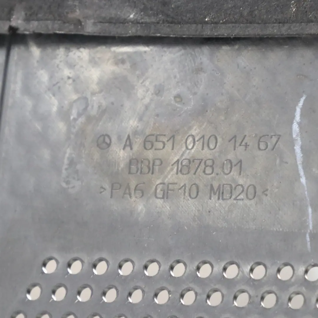  Coperchio motore Mercedes W204 W212 OM651 Diesel Pannello acustico - SKU A6510101467-2 - Numero di parte A6510101467