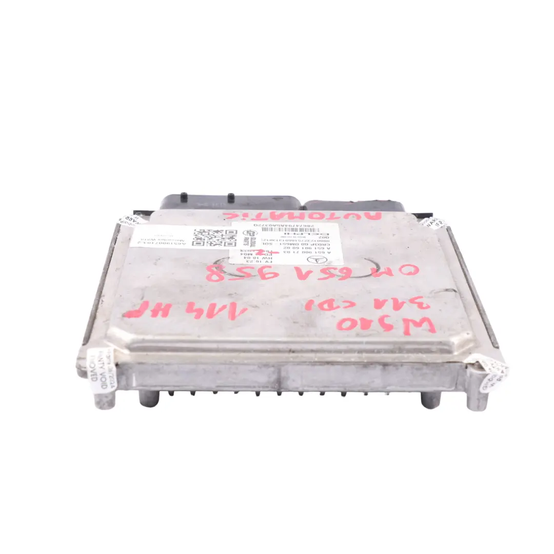 W907 311 CDI 651.958 114HP Unità Controllo Motore ECU Mercedes - SKU A6519007103-2 - Numero di parte A6519007103