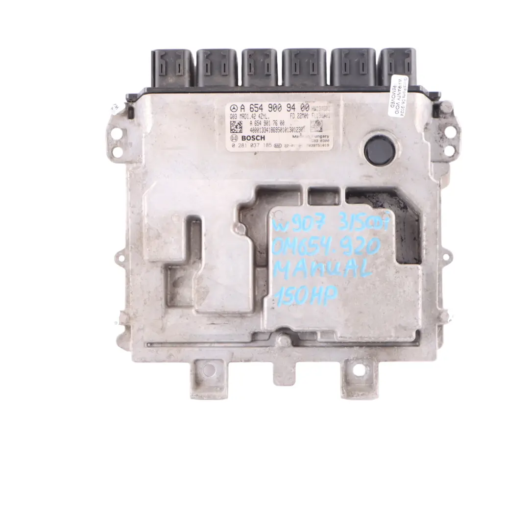 W907 315CDI OM654.920 Engine Unit Module ECU Kit Keys to Mercedes with Part number A6549009400 Mercedes W907 315CDI OM654.920 Engine Unit Module ECU Kit Keys - SKU A6549009400-2 - Part number A6549009400
