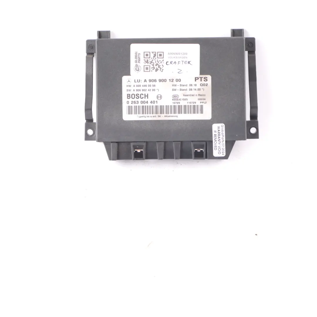 Parksteuergerät Modul Sensor PDC für Mercedes W906 mit Teilenummer A9069001200 Mercedes W906 Parksteuergerät Modul Sensor PDC - SKU A9069001200 - Teilenummer A9069001200