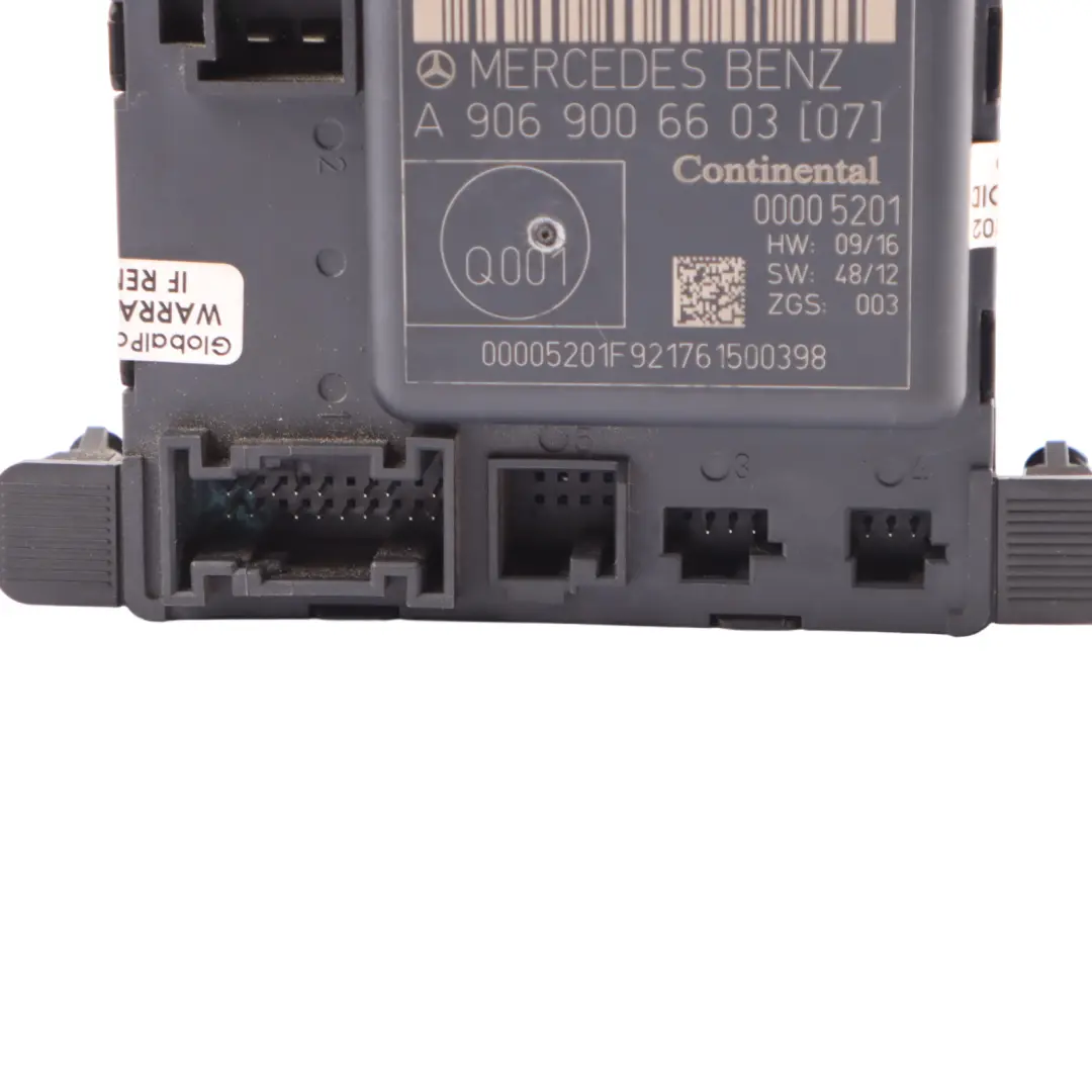 Modulo Centralina Porta Conducente ECU per Mercedes W906 con numero di parte A9069006603 Mercedes W906 Modulo Centralina Porta Conducente ECU - SKU A9069006603 - Numero di parte A9069006603
