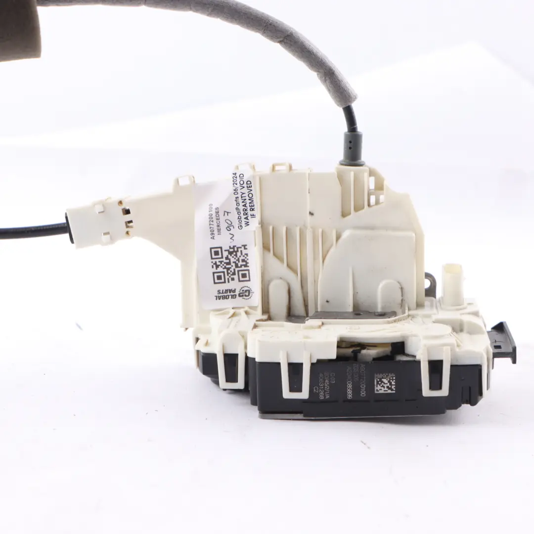 W907 Front Door Lock Actuator Mechanism Left N/S to Mercedes with Part number A9077200100 Mercedes W907 Front Door Lock Actuator Mechanism Left N/S - SKU A9077200100 - Part number A9077200100