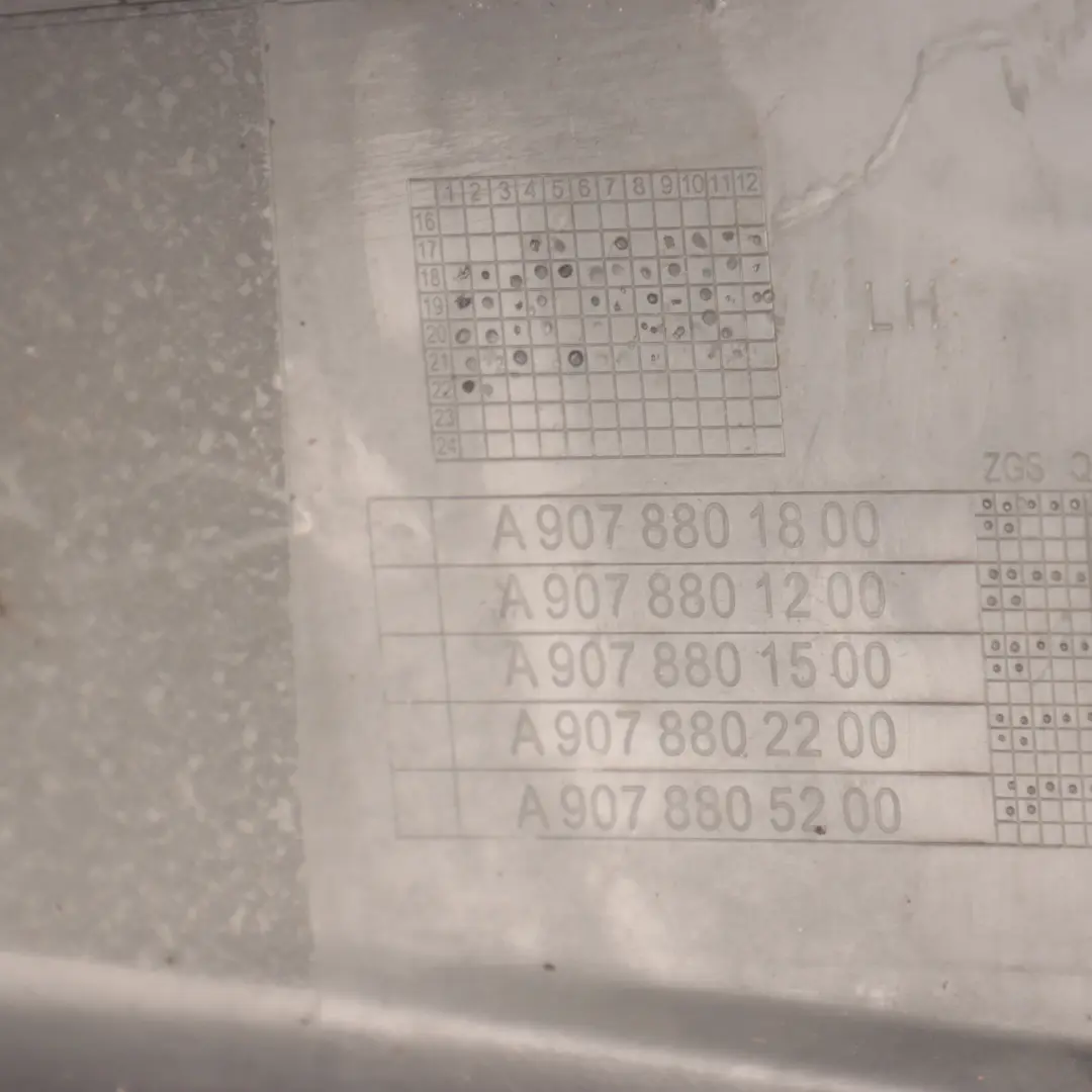 W907 Rear Bumper Left N/S Corner End Trim Cover to Mercedes Sprinter with Part number A9078854400 Mercedes Sprinter W907 Rear Bumper Left N/S Corner End Trim Cover - SKU A9078854400 - Part number A9078854400