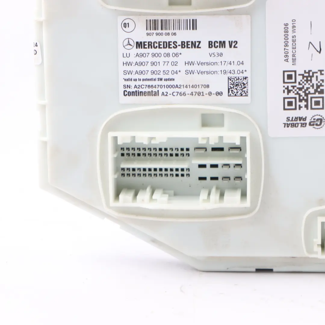 W907 W910 anteriore SAM Corpo Modulo controllo ECU per Mercedes Sprinter con numero di parte A9079000806 Mercedes Sprinter W907 W910 anteriore SAM Corpo Modulo controllo ECU - SKU A9079000806 - Numero di parte A9079000806