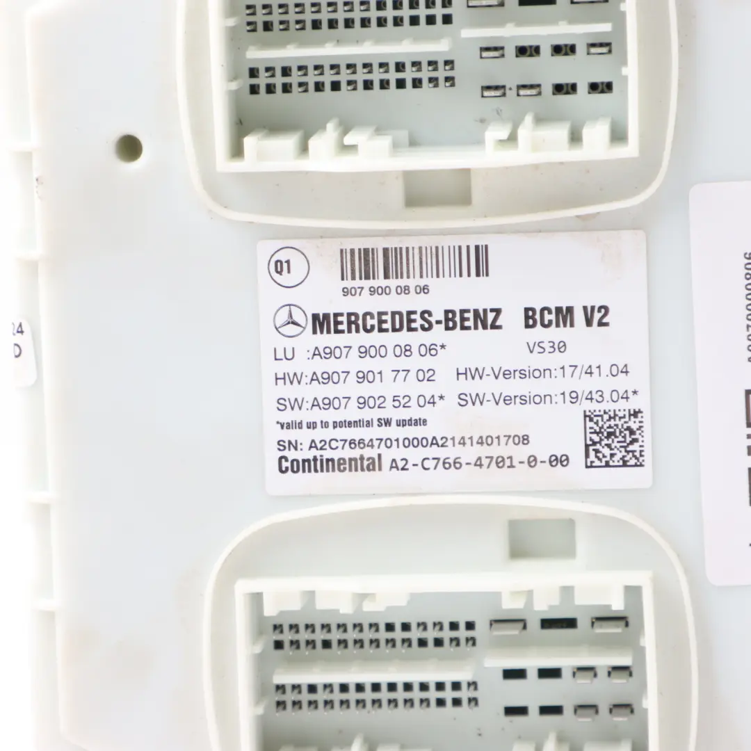 Mercedes Sprinter W907 W910 Front SAM Body Control Module Unit ECU - SKU A9079000806 - Part number A9079000806
