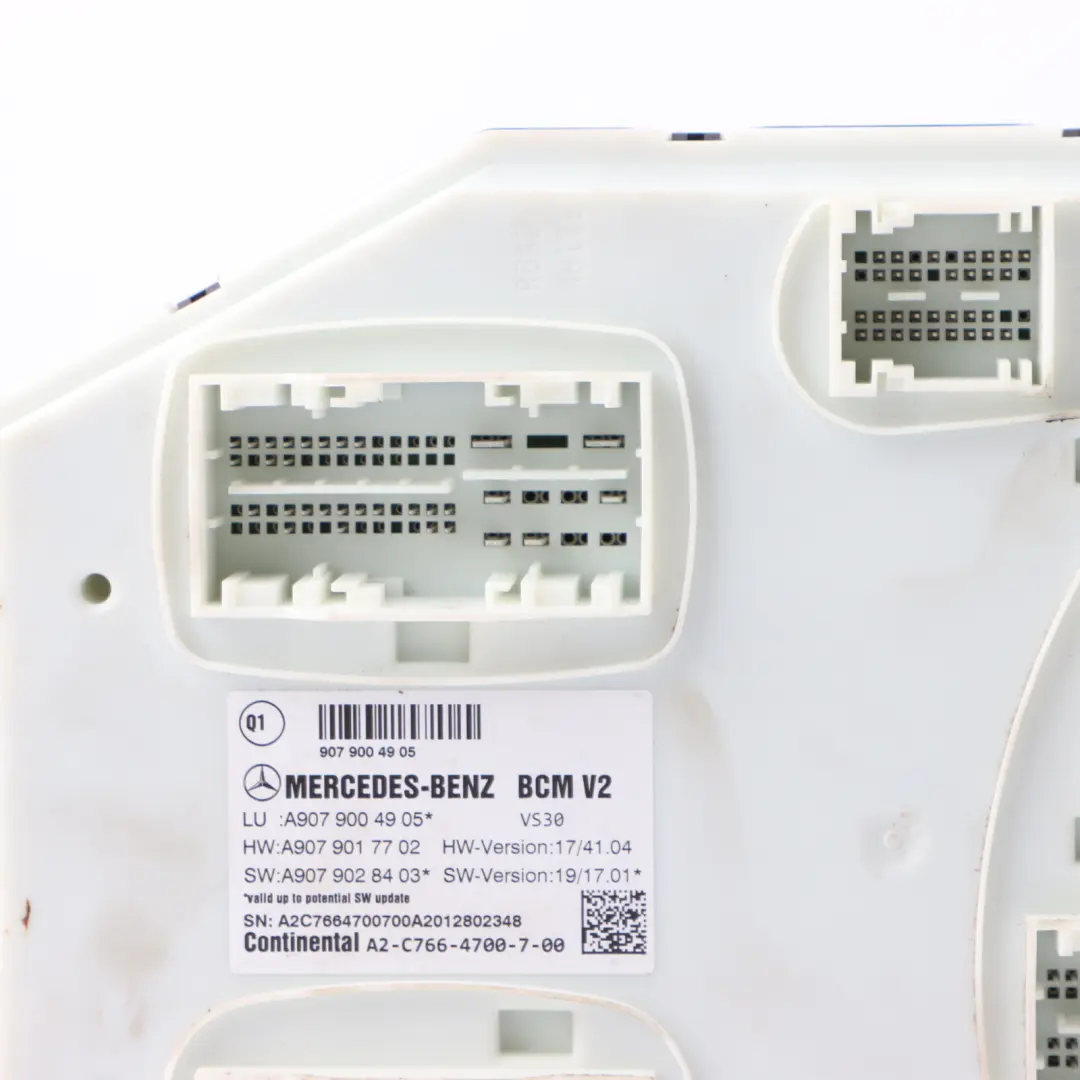 W907 Body Control Module Unit to Mercedes with Part number A9079004905 Mercedes W907 Body Control Module Unit - SKU A9079004905 - Part number A9079004905