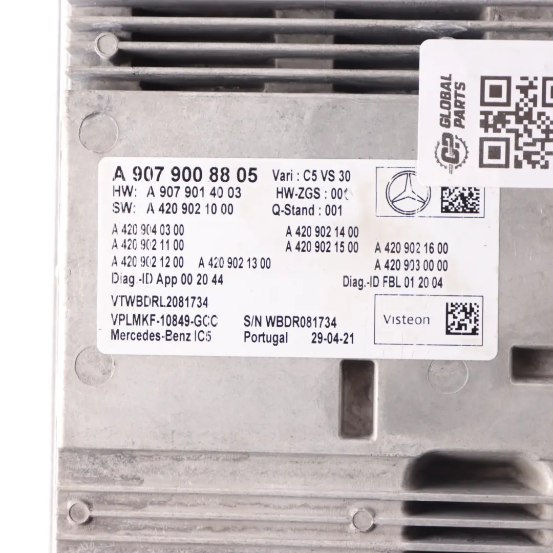W907 W910 Module Contrôleur Multimédia De l'unité pour Mercedes Sprinter à propos du numéro de pièce A9079008805 Mercedes Sprinter W907 W910 Module Contrôleur Multimédia De l'unité - SKU A9079008805 - Numéro de pièce A9079008805