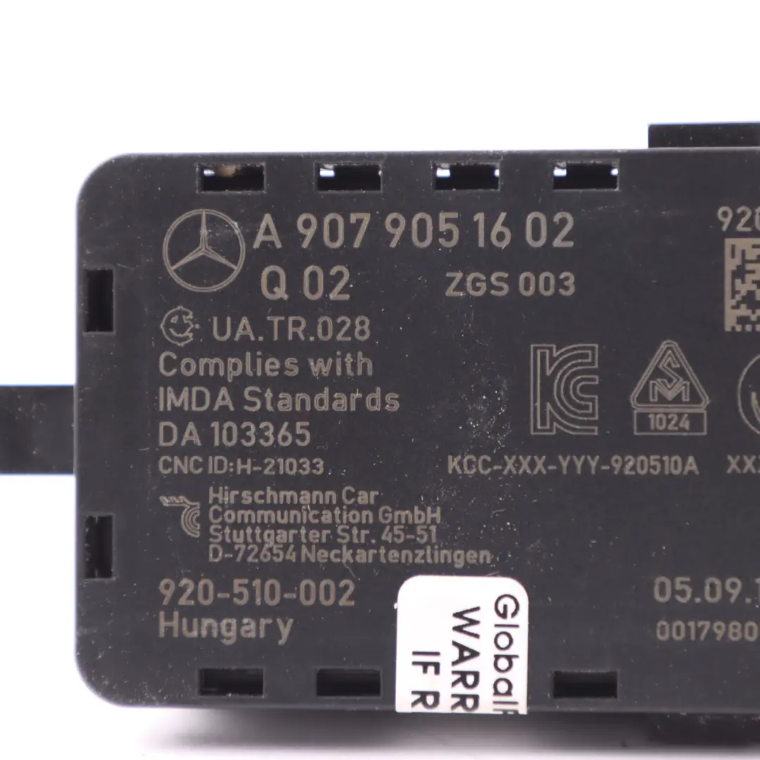 Mercedes W907 Aerial Antenna Amplifier Control Unit Module - SKU A9079051602 - Part number A9079051602