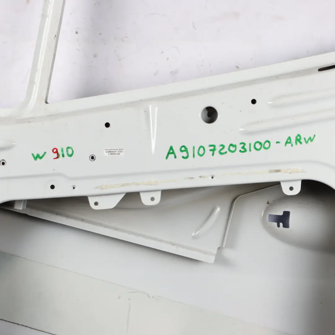 W907 W910 Door Front Right O/S Door Shell Arctic White - 9147 to Mercedes Sprinter with Part number A9107203100 Mercedes Sprinter W907 W910 Door Front Right O/S Door Shell Arctic White - 9147 - SKU A9107203100-ARW - Part number A9107203100