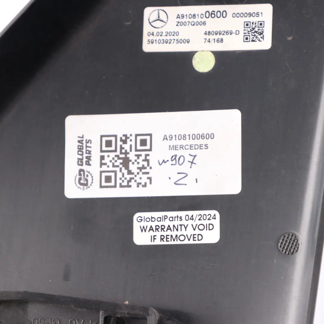  Wing Mirror Mercedes Sprinter W907 W910 Door Right O/S Wide Angle - SKU rhd-A9108100600 - Part number A9108100600