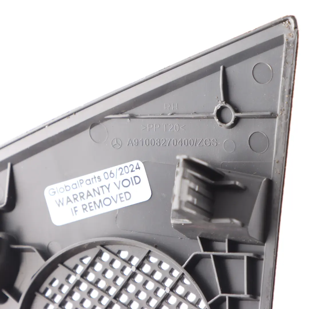 Salpicadero Altavoz Cubierta Derecha Panel Trim para Mercedes W910 con número de pieza A9108270400 Mercedes W910 Salpicadero Altavoz Cubierta Derecha Panel Trim - SKU A9108270400 - Número de pieza A9108270400