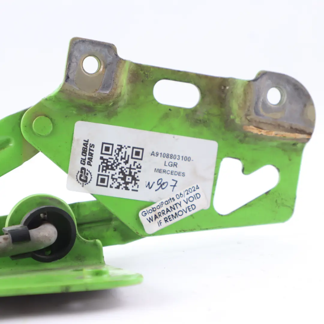 Mercedes W907 W910 Motorhaube Scharnier Vorne Rechts Leaf Green - 6339 - SKU A9108803100-LGR - Teilenummer A9108803100