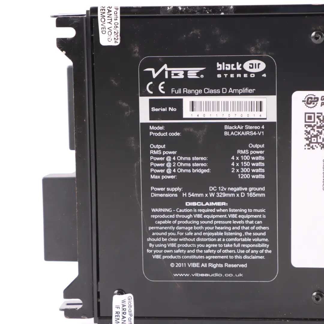 Genuine VIBE BlackAir Stereo 4 Car Audio Amplifier Full Range Class D 1200W to with Part number BLACKAIRS4-V1 Genuine VIBE BlackAir Stereo 4 Car Audio Amplifier Full Range Class D 1200W - SKU BLACKAIRS4-V1 - Part number BLACKAIRS4-V1