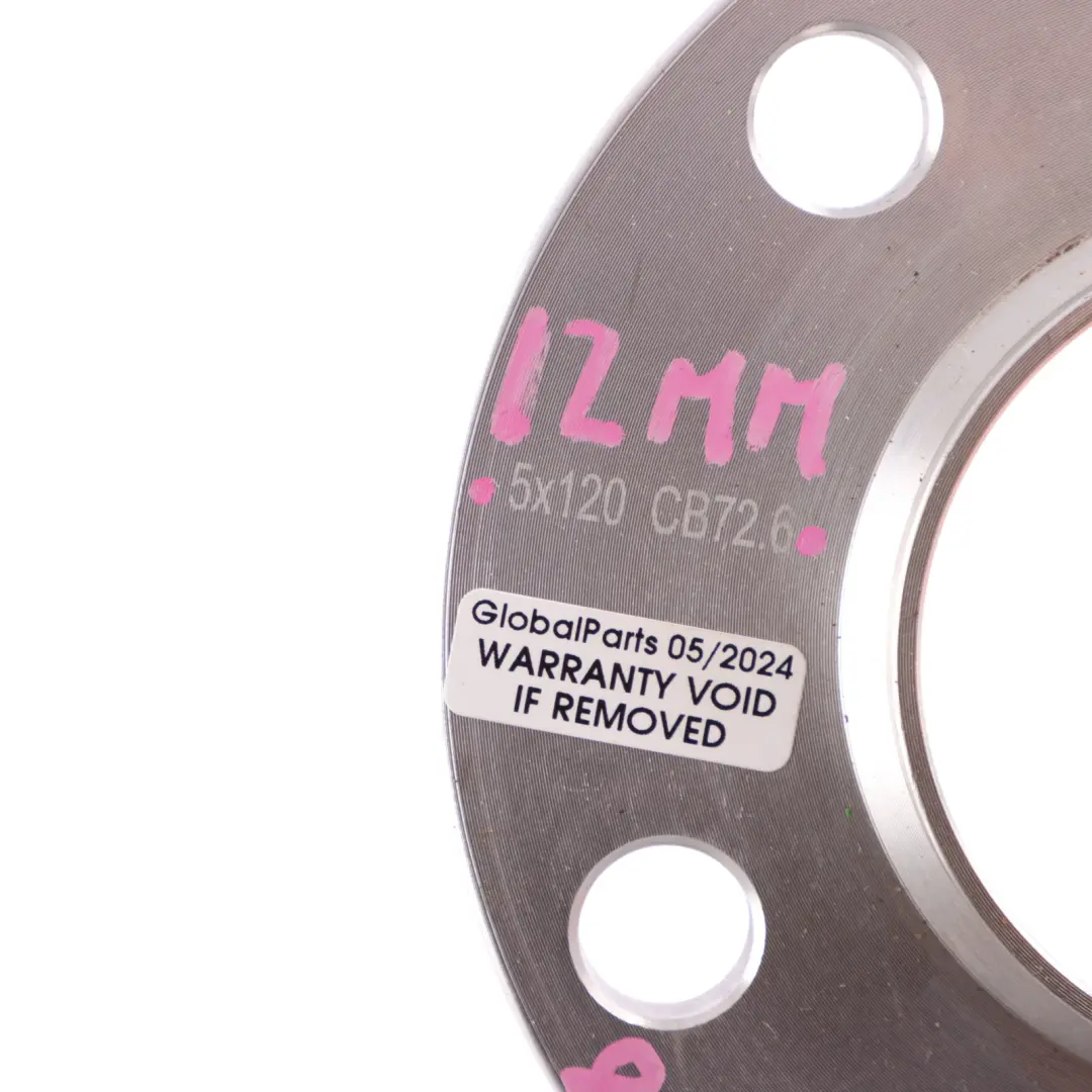  Alloy Wheel Spacers Hubcentric Shims BMW 5x120 72.56mm 12mm - SKU BMW-SPACER-SET-5X120-8 - Part number BMW Spacer Set 5x120-8