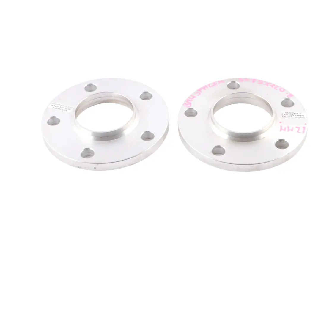  Alloy Wheel Spacers Hubcentric Shims BMW 5x120 72.56mm 12mm - SKU BMW-SPACER-SET-5X120-8 - Part number BMW Spacer Set 5x120-8