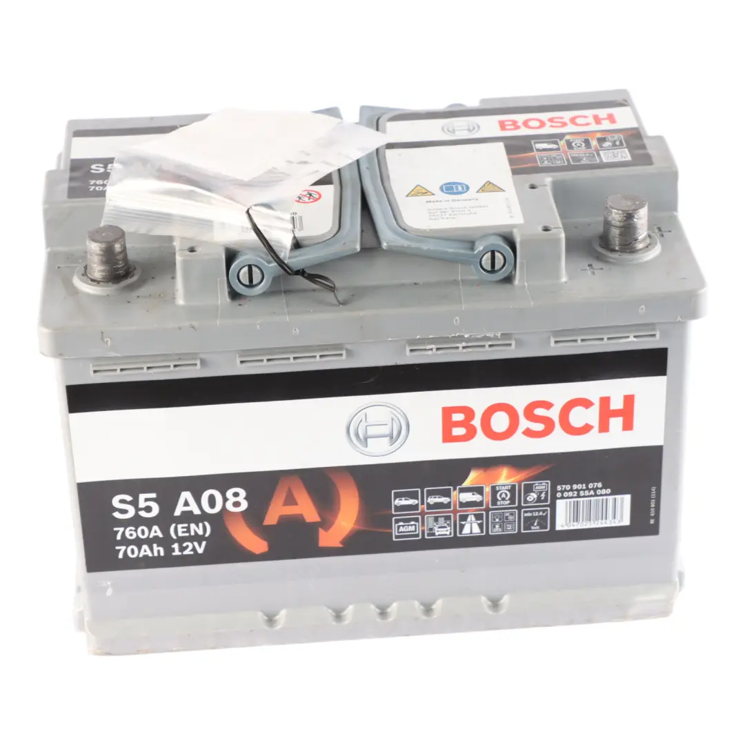 Bosch S5 A08 Accumulator Battery 70Ah 760A 12V to with Part number Bosch S5 A08 70Ah Accumulator Bosch S5 A08 Accumulator Battery 70Ah 760A 12V - SKU BOSCH-AGM-70AH - Part number Bosch S5 A08 70Ah Accumulator